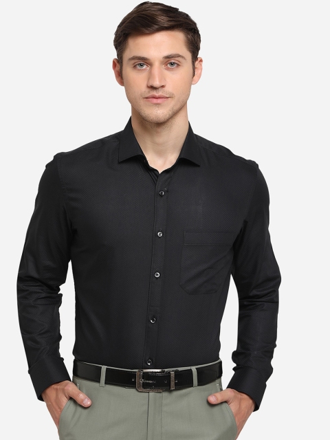 

Greenfibre Men Black Slim Fit Solid Formal Shirt
