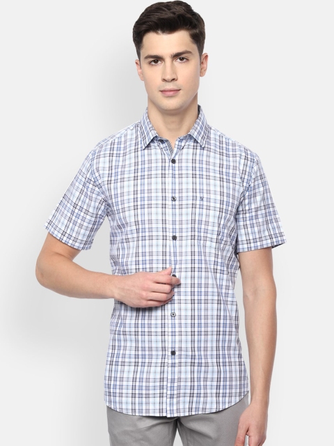 

Van Heusen Sport Men White Slim Fit Checked Casual Shirt
