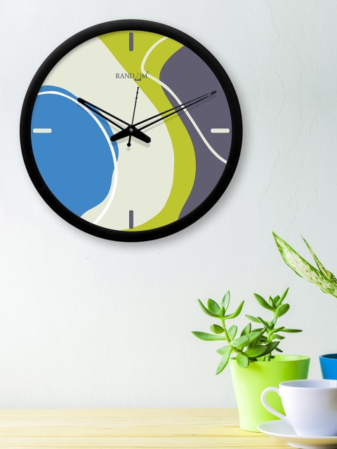 

RANDOM Blue & Green Round Printed 30.4 cm Analogue Wall Clock