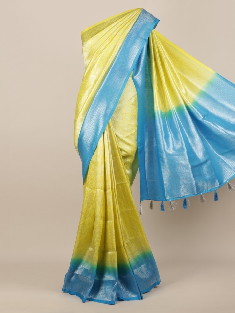 

Pothys Yellow Woven Design Jute Silk Saree