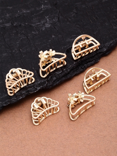 

Ferosh Gold-Toned Set of 6 Embellished Claw Clips
