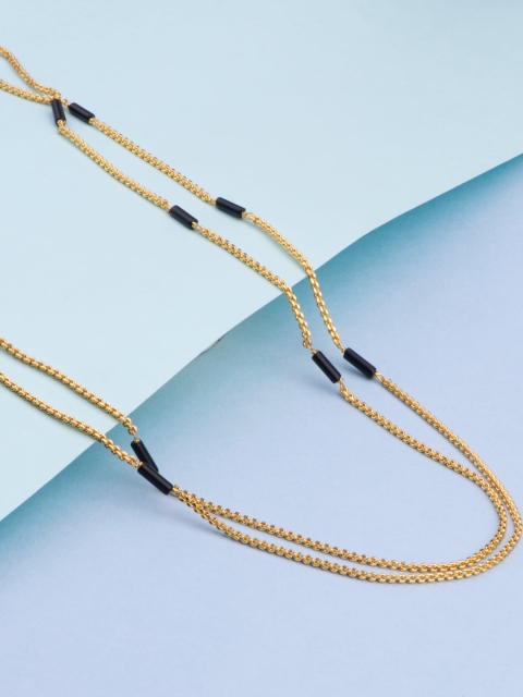 

Alankruthi Black Gold-Plated Layered Chain