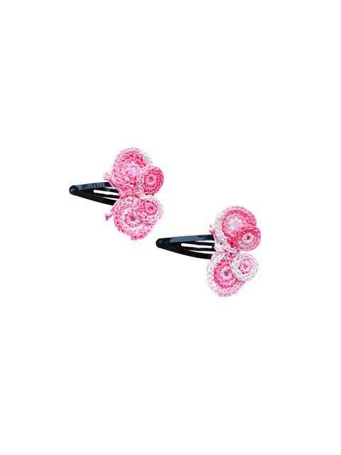 

Woonie Girls Pink & White Set of 2 Embellished Tic Tac Hair Clip