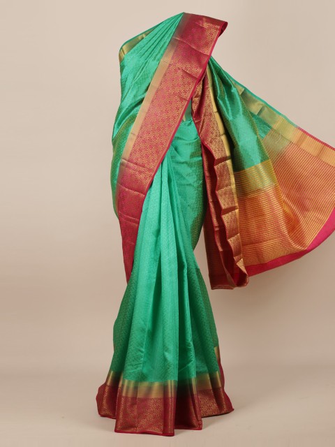 

Pothys Green Woven Design Jute Silk Saree