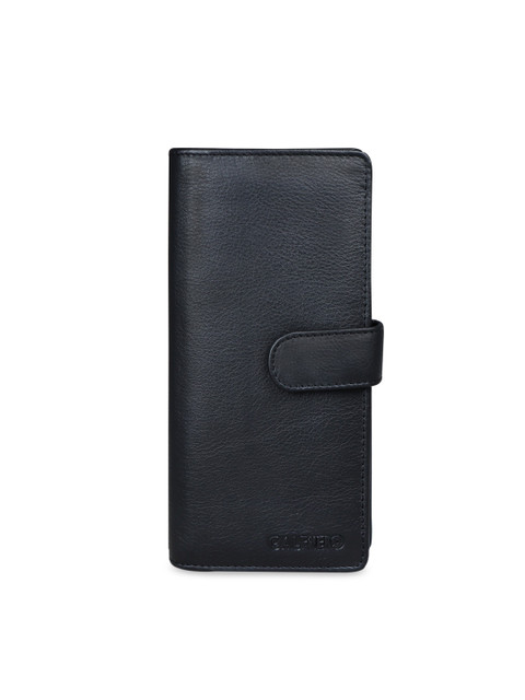 

CALFNERO Black Solid RFID Leather Purse Clutches