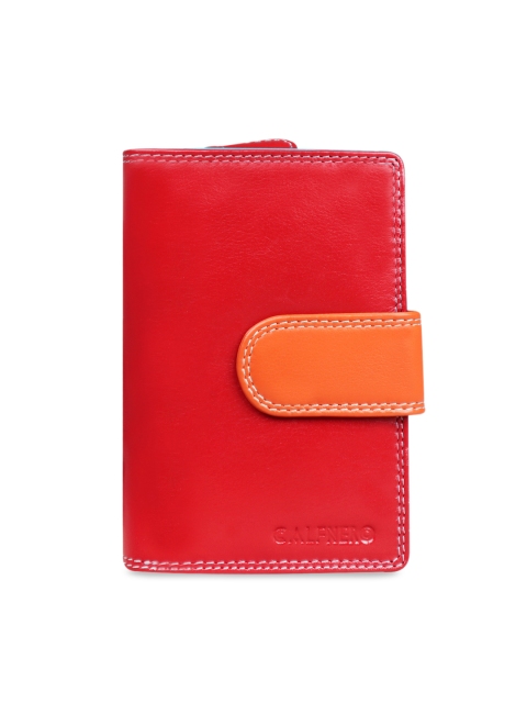 

CALFNERO Women Red Solid Two Fold Wallet
