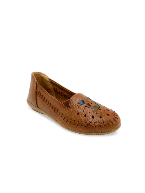 

Jazzy Juniors Girls Woven Design Mojaris, Tan
