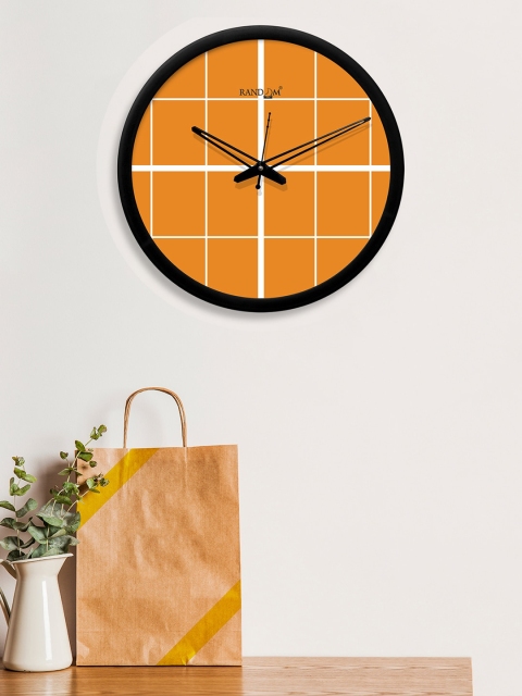 

RANDOM Orange & White Round Printed 30.4 cm Analogue Wall Clock