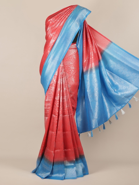 

Pothys Pink Woven Design Jute Silk Saree