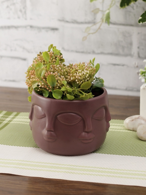 

Aapno Rajasthan Brown Textured Ceramic Planter