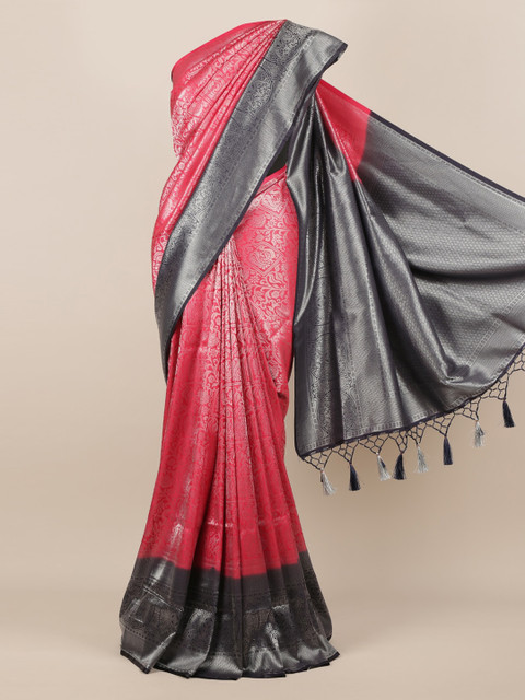 

Pothys Pink Woven Design Jute Silk Saree