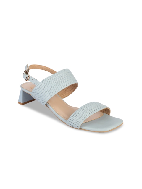 

Sole To Soul Women Blue Striped Block Heels