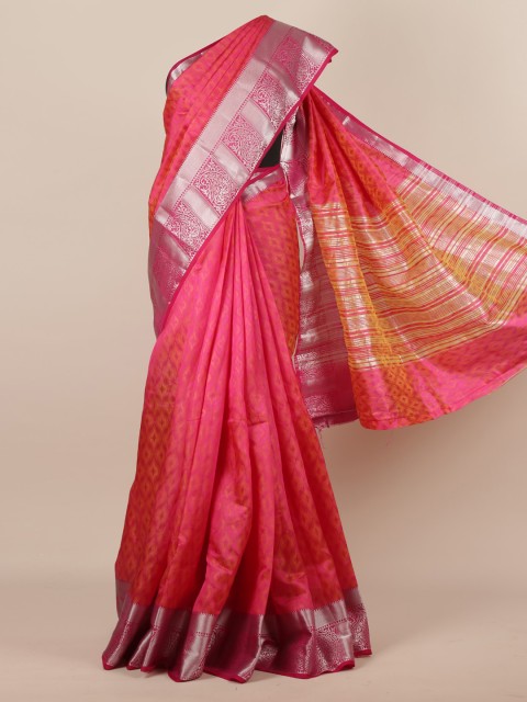 

Pothys Magenta Woven Design Jute Silk Saree