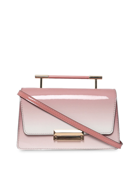 

ALDO White & Pink Colourblocked Handheld Bag
