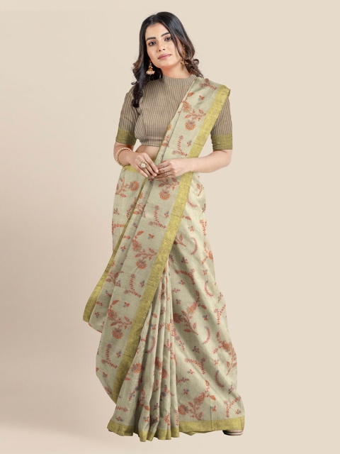 

KLM Fashion Mall Beige Jute Silk Woven Design Banarasi Saree