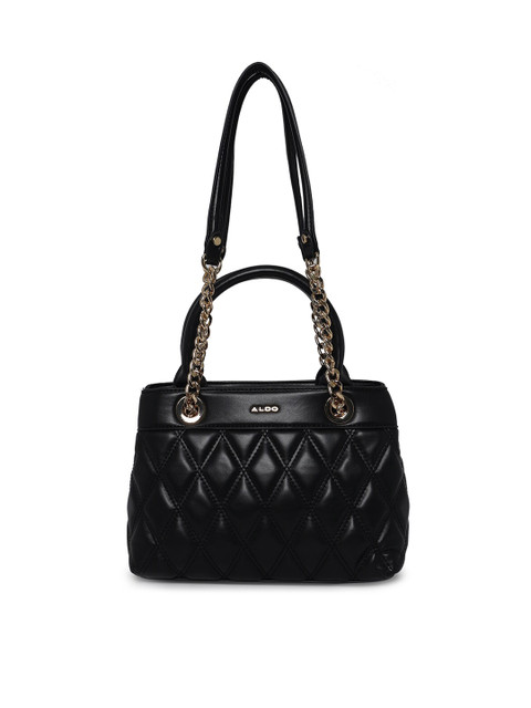 

ALDO Black Solid Handheld Bag