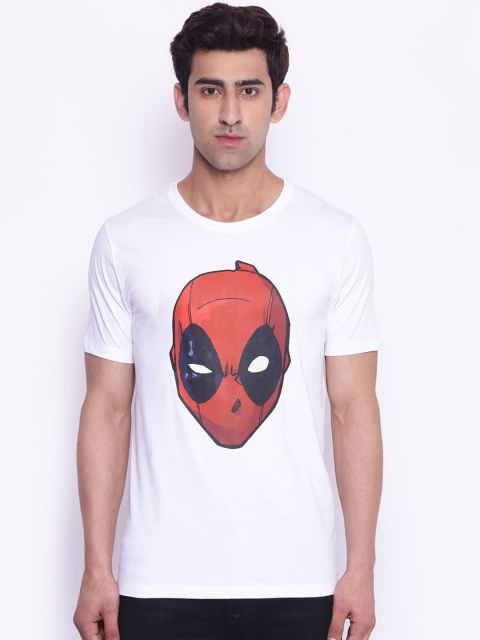 

Marvel Avengers Men White Printed Round Neck T-shirt