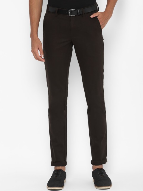 

Allen Solly Men Brown Slim Fit Solid Regular Trousers