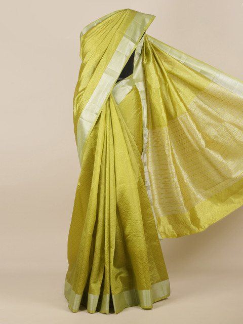 

Pothys Green Woven Design Jute Silk Saree
