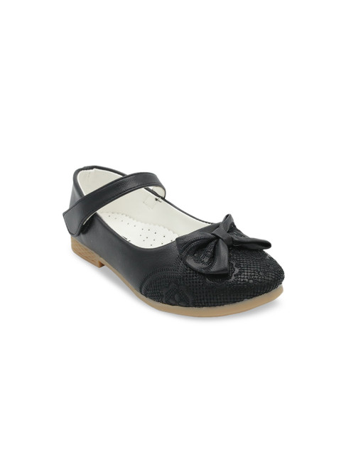 

Jazzy Juniors Girls Black Textured Ballerinas