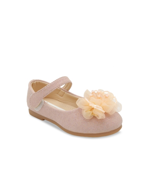 

Jazzy Juniors Girls Pink Embellished Synthetic Patent Ballerinas