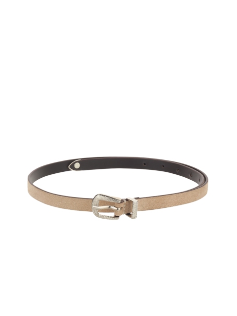

Calligraphy Women Beige & Silver-Toned Embellished Belt