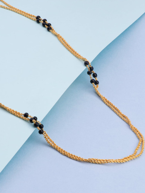 

Alankruthi Black Gold-Plated Layered Chain