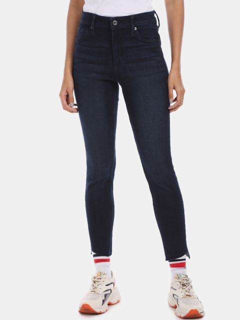 

GAP Women Navy Blue Skinny Fit High-Rise Clean Look Jeans