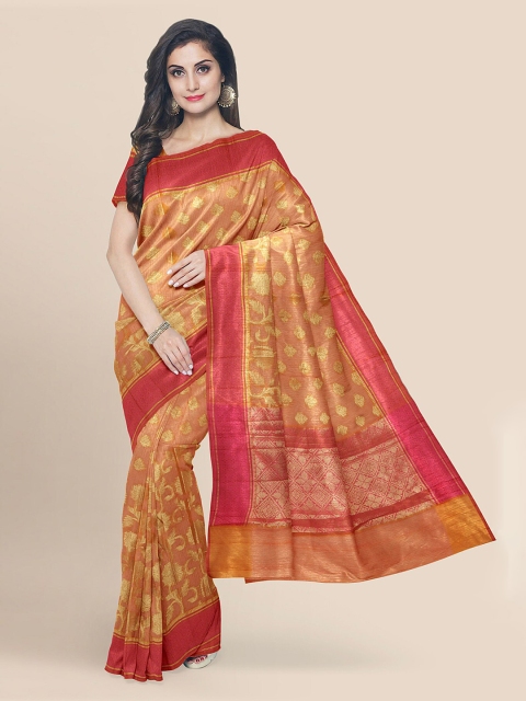

KLM Fashion Mall Yellow Silk Blend Woven Design Banarasi Saree