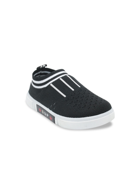 

Jazzy Juniors Boys Woven Design Slip-on Sneakers, Black