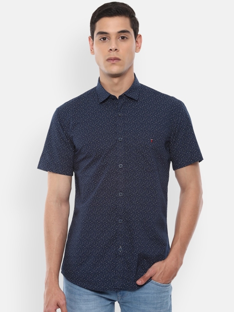 

Louis Philippe Sport Men Navy Blue Slim Fit Printed Casual Cotton Shirt