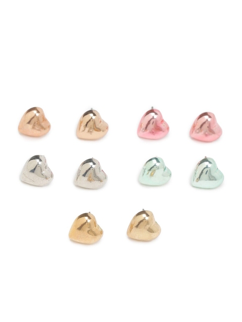 

FOREVER 21 Set Of 6 Heart Shaped Studs, Multi