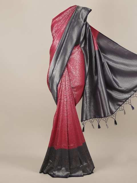

Pothys Pink Woven Design Jute Silk Saree