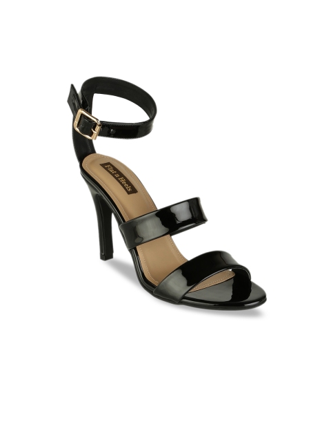 

Flat n Heels Women Black Solid Sandals