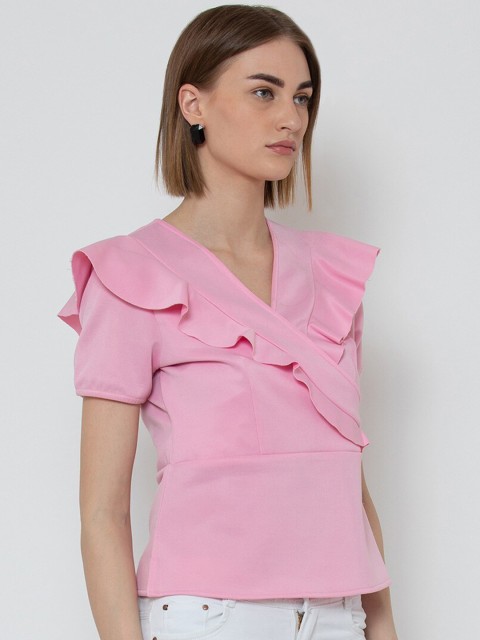 

Dodo & Moa Pink Wrap Top