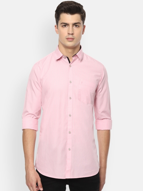 

Van Heusen Sport Men Pink Slim Fit Striped Casual Cotton Shirt