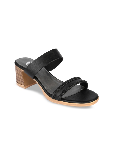 

Sole To Soul Women Black Woven Design Sandals