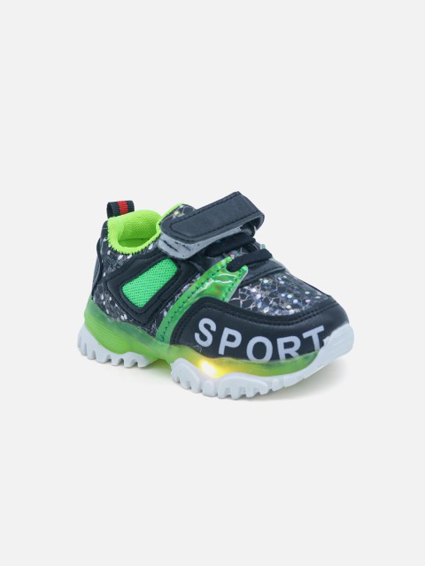 

Feetwell Shoes Boys Printed LED Slip-on Sneakers, Green