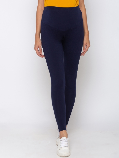 

MomToBe Women Blue Solid Maternity Ankle-Length Leggings