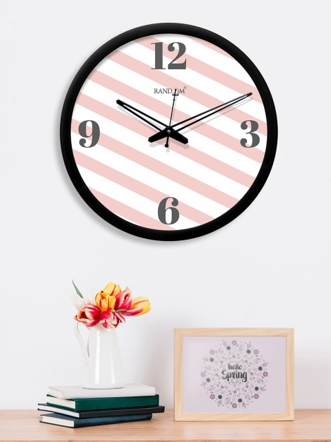 

RANDOM Pink & White Round Printed 30.4 cm Analogue Wall Clock