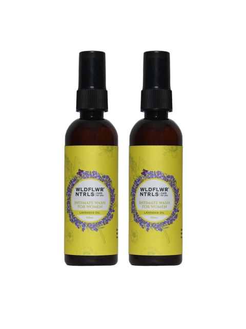 

Wildflower Naturals Women Set of 2 Intimate Wash Infused with Lavender Oil, Lime green