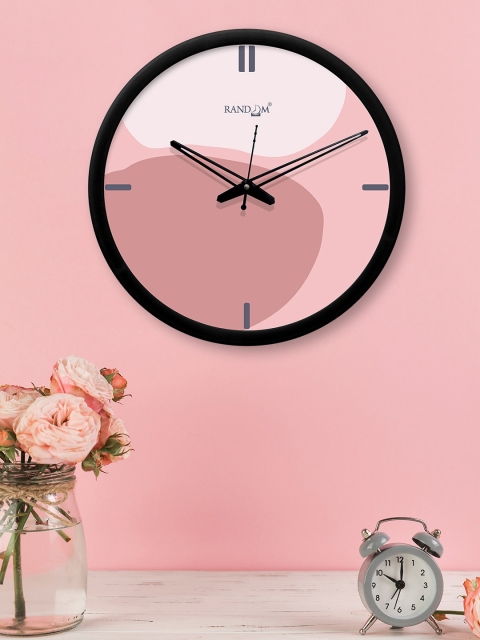 

RANDOM Pink Round Colourblocked 30.4 cm Analogue Wall Clock