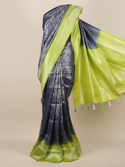 

Pothys Navy Blue Woven Design Jute Silk Saree