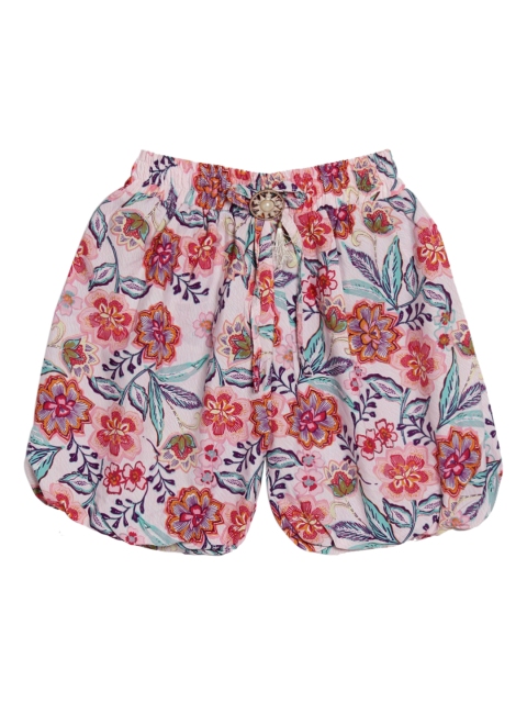 

SWEET ANGEL Girls Multicoloured Printed Loose Fit Regular Shorts, Multi