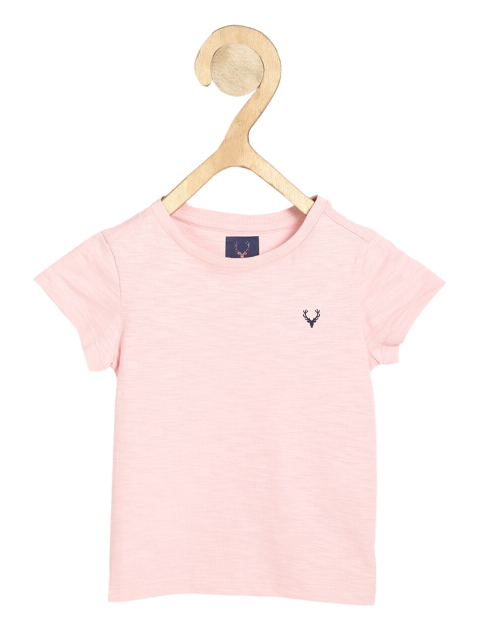

Allen Solly Junior Girls Pink Solid V-Neck T-shirt