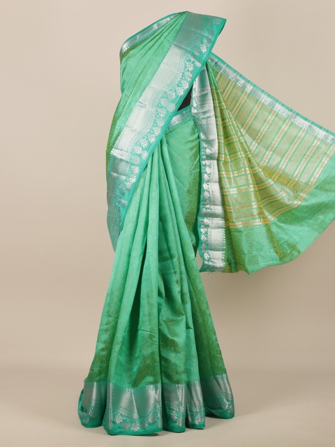 

Pothys Green Woven Design Jute Silk Saree