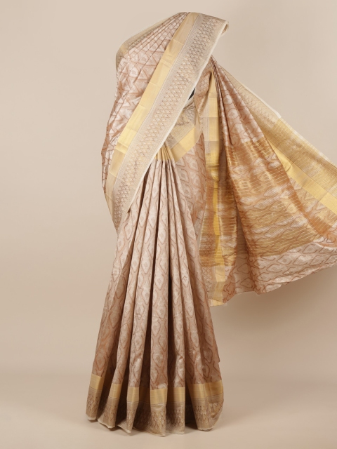 

Pothys Cream-Coloured Woven Design Jute Silk Saree