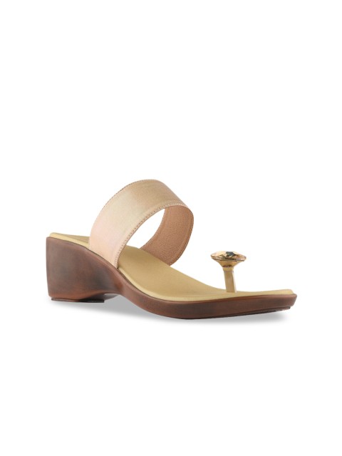 

NECTAR KICKS Women Gold-Toned Solid Wedges