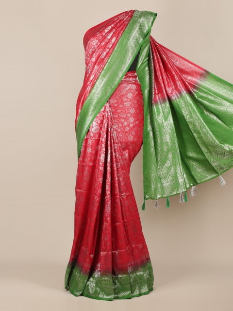 

Pothys Red Woven Design Jute Silk Saree