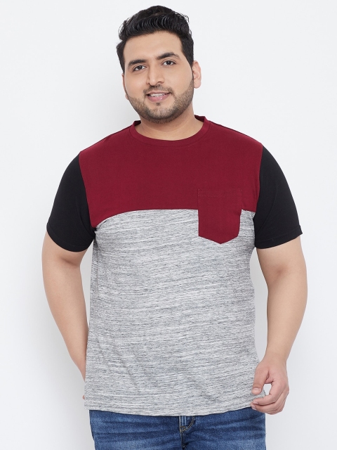 

bigbanana Men Multicoloured Colourblocked Round Neck T-shirt, Multi